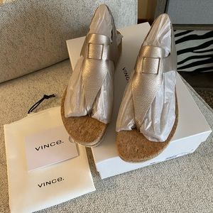 Last pair! 8.5 • NIB w/dust bag • Vince Cork Sandals